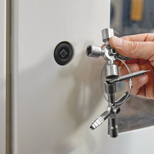  Schaltschrank-Schlüssel KNIPEX 00 11 01 TwinKey® für gängige Schränke und Absperrsysteme 92 mm 12380306