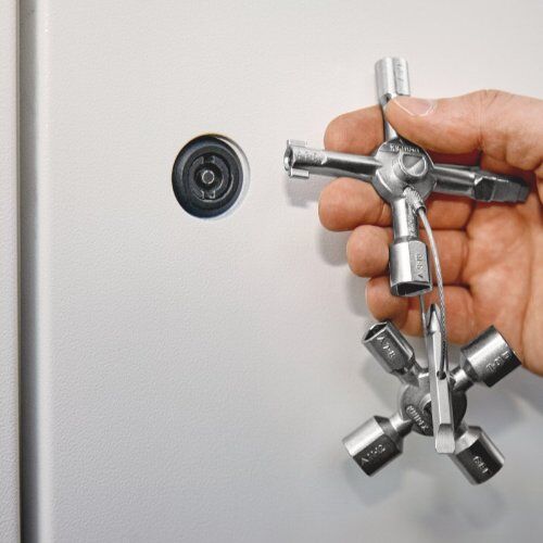  Schaltschrank-Schlüssel KNIPEX 00 11 01 TwinKey® für gängige Schränke und Absperrsysteme 92 mm 12380306