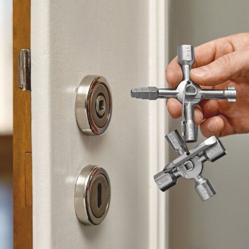  Schaltschrank-Schlüssel KNIPEX 00 11 01 TwinKey® für gängige Schränke und Absperrsysteme 92 mm 12380306