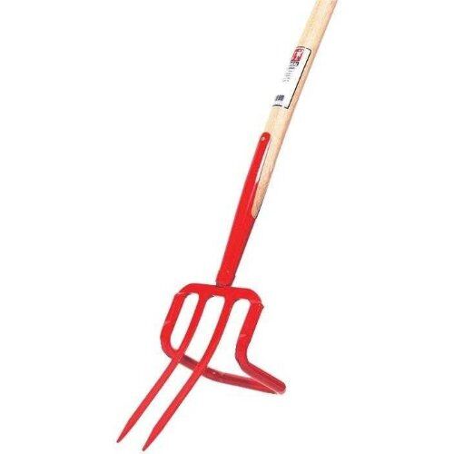  IDEAL-Unkrautstecher, 2 Bajonettzinken, Zinkenabstand 4 cm, mit Bügel, rot IDEAL-Unkrautstecher, 2 Bajonettzinken, Zinkenabstand 4 cm, mit Bügel, rot, leicht, Schienenzwinge 12379819