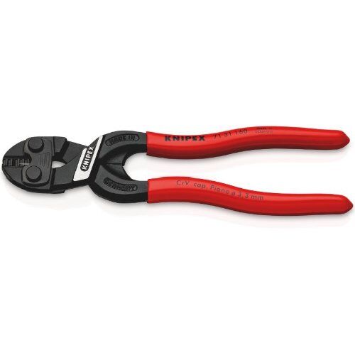  KNIPEX CoBolt® Kompakt-Bolzenschneider KNIPEX 71 31 160 CoBolt® S Kompakt-Bolzenschneider mit Schneidaussparung mit Kunststoff überzogen schwarz atramentiert 160 mm 12380233