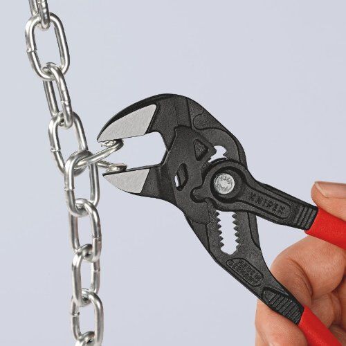  Zangenschlüssel Zange und Schraubenschlüssel in einem Werkzeug KNIPEX 86 01 180 Zangenschlüssel Zange und Schraubenschlüssel in einem Werkzeug mit Kunststoff überzogen schwarz atramentiert 180 mm 12380286