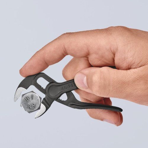  KNIPEX Cobra® XS KNIPEX 87 00 100 BK Cobra® XS aufgeprägte, raue Oberfläche grau atramentiert 100 mm 12381230