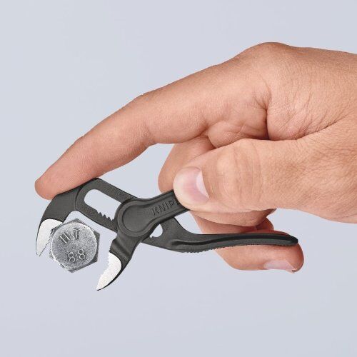  KNIPEX Cobra® XS KNIPEX 87 00 100 BK Cobra® XS aufgeprägte, raue Oberfläche grau atramentiert 100 mm 12381230
