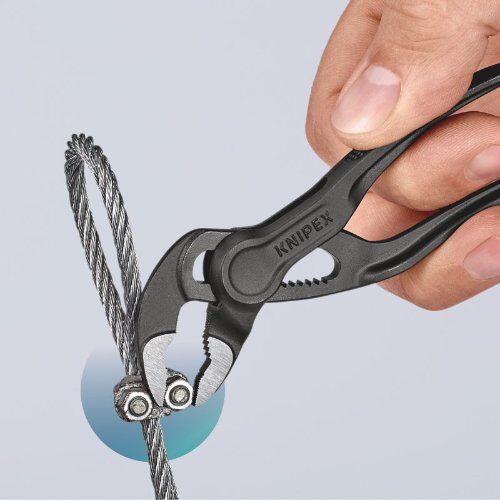  KNIPEX Cobra® XS KNIPEX 87 00 100 BK Cobra® XS aufgeprägte, raue Oberfläche grau atramentiert 100 mm 12381230