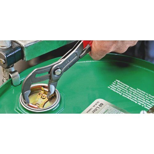  KNIPEX Cobra® Hightech-Wasserpumpenzangen KNIPEX 87 01 250 Cobra® Hightech-Wasserpumpenzange mit rutschhemmendem Kunststoff überzogen grau atramentiert 250 mm 12380275