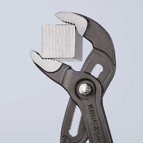  KNIPEX Cobra® Hightech-Wasserpumpenzangen KNIPEX 87 01 300 Cobra® Hightech-Wasserpumpenzange mit rutschhemmendem Kunststoff überzogen grau atramentiert 300 mm 12380277