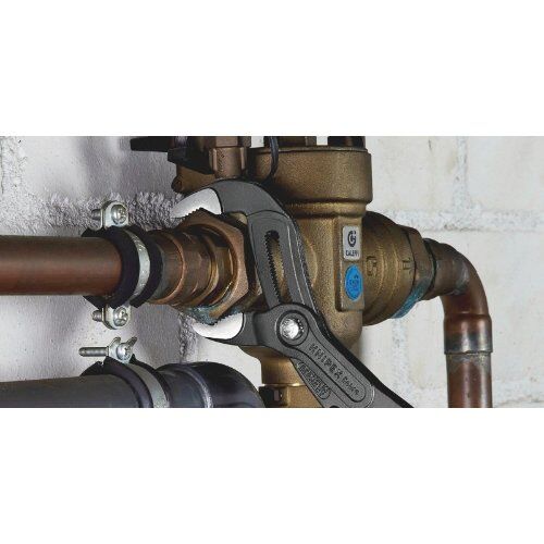 KNIPEX Cobra® Hightech-Wasserpumpenzangen KNIPEX 87 01 300 Cobra® Hightech-Wasserpumpenzange mit rutschhemmendem Kunststoff überzogen grau atramentiert 300 mm 12380277