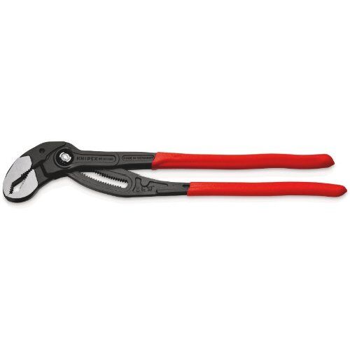  KNIPEX Cobra® Hightech-Wasserpumpenzangen KNIPEX 87 01 400 Cobra® XL Rohr- und Wasserpumpenzange mit Kunststoff überzogen grau atramentiert 400 mm 12380278