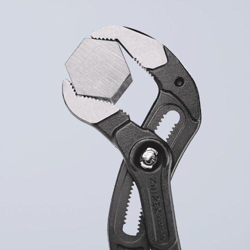  KNIPEX Cobra® Hightech-Wasserpumpenzangen KNIPEX 87 01 400 Cobra® XL Rohr- und Wasserpumpenzange mit Kunststoff überzogen grau atramentiert 400 mm 12380278