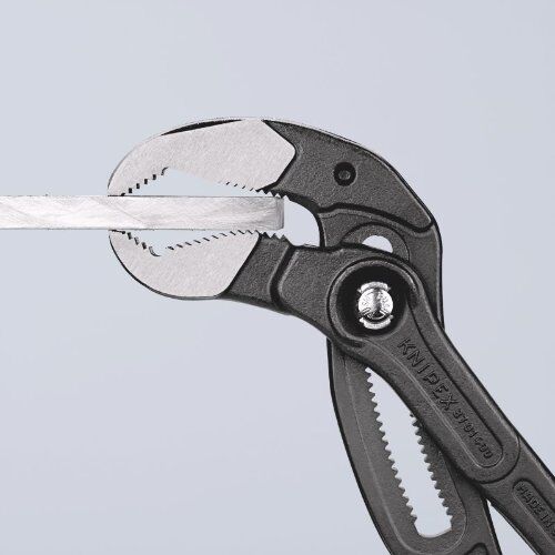  KNIPEX Cobra® Hightech-Wasserpumpenzangen KNIPEX 87 01 400 Cobra® XL Rohr- und Wasserpumpenzange mit Kunststoff überzogen grau atramentiert 400 mm 12380278