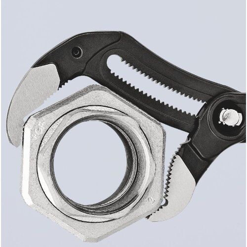  KNIPEX Cobra® Hightech-Wasserpumpenzangen KNIPEX 87 01 400 Cobra® XL Rohr- und Wasserpumpenzange mit Kunststoff überzogen grau atramentiert 400 mm 12380278