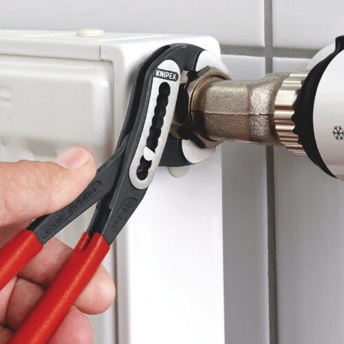  KNIPEX Alligator® Wasserpumpenzangen KNIPEX 88 01 180 Alligator® Wasserpumpenzange mit rutschhemmendem Kunststoff überzogen schwarz atramentiert 180 mm 12380272