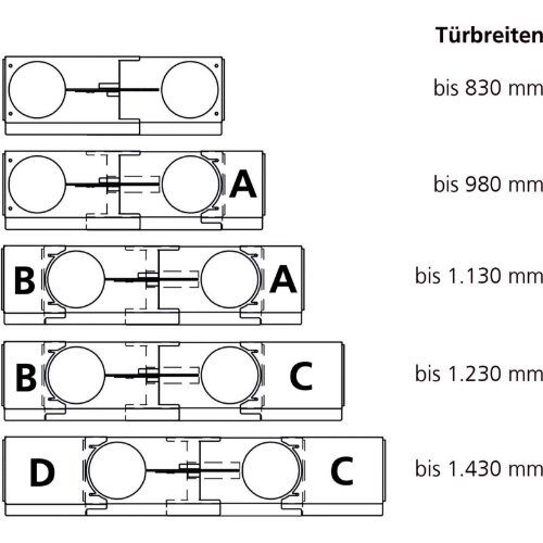  Türadapter HEYLO Türadapter B DCD 3.0 - 150 mm links 12404836