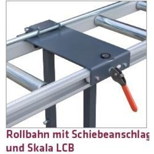  mit Schiebeanschlag \ Skala ELMAG Rollbahn m. Schiebeansch. & Skala f. Band- Kreissägen etc. Type LCB-2000/300 m. 2 Stützfüßen 12421101