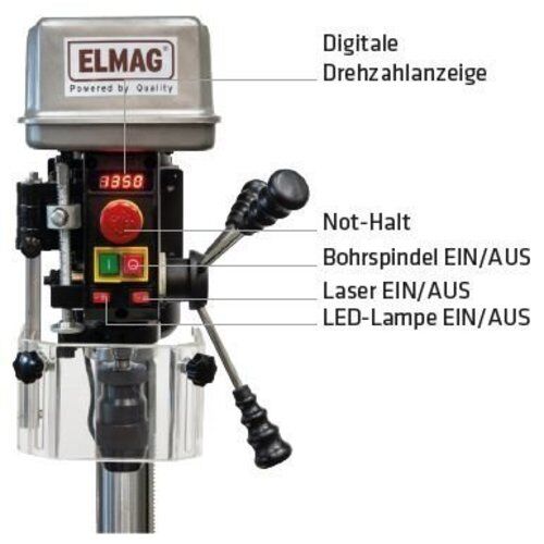 Säulenbohrmaschinen ELMAG Keilriemen-Säulenbohrmaschine Mod.KBM 25 S Vario 12422498