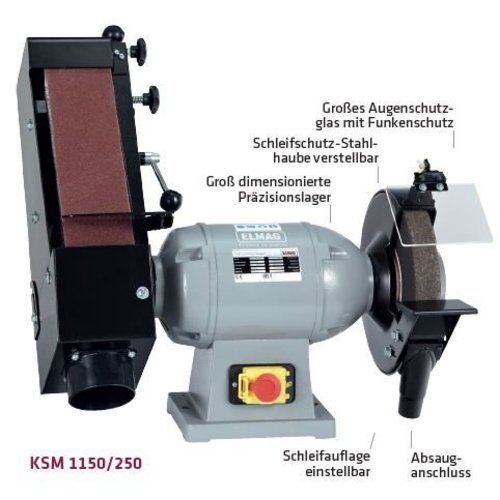  Bewährte Doppelkombis 230 V und 400 V ELMAG Kombi-Schleifmaschine KSM 1150/250, 400 Volt 12422819