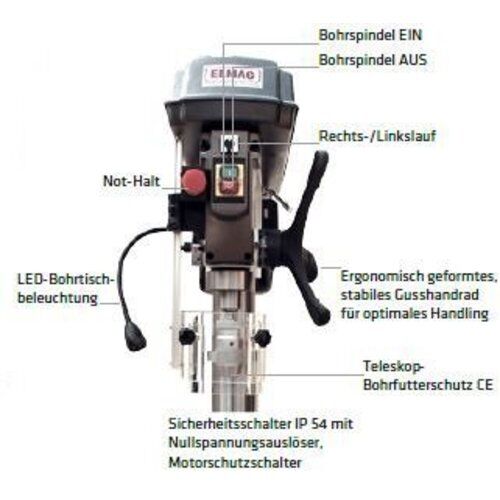  Tischbohrmaschinen ELMAG Tischbohmaschine KBM 25 TN SET-Aktion 12422512