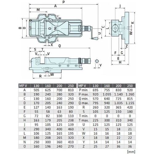  Hydraulikschraubstock MP V ELMAG Hydraulikschraubstock MP 250 V m. Niederhaltsystem Spannkraft 72 KN 12422593