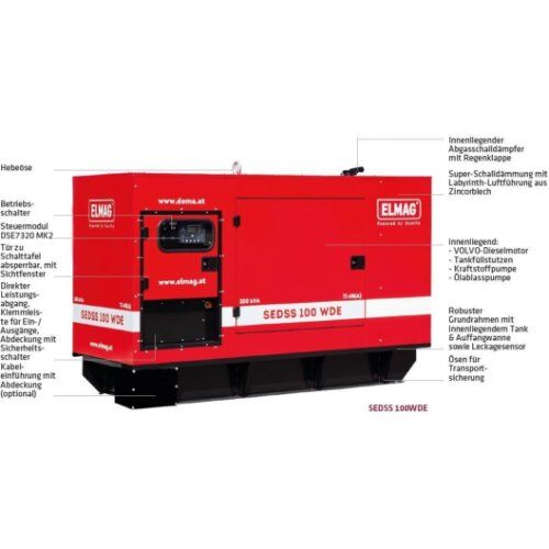  SEDSS 100WDE ELMAG Stromerzeuger SEDSS 100WDE-ECO-Stage 3A m. IVECO/FPT Dieselmotor N45TE2P 12423828