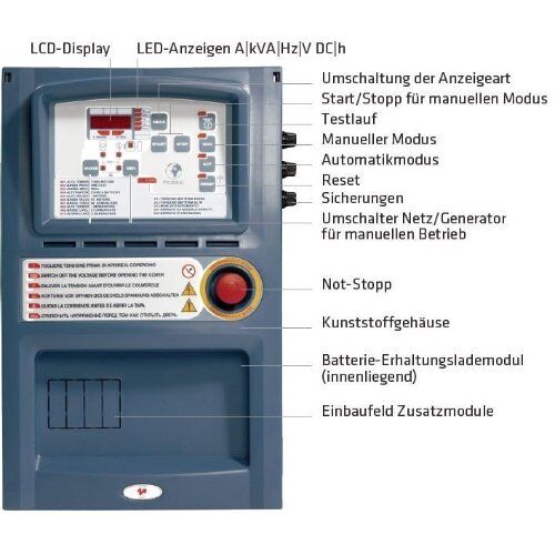  Start-Stopp-Automatik AT 206 für Stromerzeuger von 1-44 kVA ELMAG Start-Stopp-Automatik AT 206 230 Volt, 9 kVA (40A) / 400 Volt, 18kVA (25A) 12423726