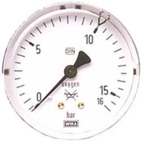  Druckregler und Zubehör ELMAG Arbeitsdruckmanometer (Sauerstoff) f. Druckregler z.Stahlflasche 1 Stk. Pack., SB Ø 63 mm 12407737
