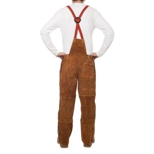  Schweißerjacke ELMAG Schweißer Latzhose Größe XXXXL, WELDAS 44-7440/7648 Lava Brown Spalt-Rindleder L=156 cm 12408359