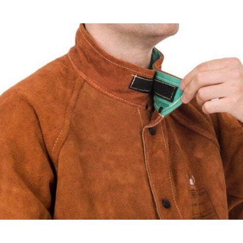  Schweißerjacke ELMAG Schweißerjacke Größe XL, WELDAS 44-7300/P XL STEERSOtuff Spalt-Rindleder, L=86 cm Brust- Ø 124 cm 12408360