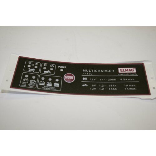  Lade-Startgeräte und Stationen ELMAG Tastaturfolie z.MULTICHARGER 14120, max. 1,0/4,5 A. 12408220