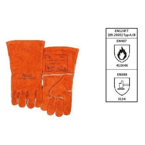  Schweißhandschuhe ELMAG 5-Finger-Schweißerhandschuhe WELDAS 10-2101XL-LH MIG/MAG/MMA, Baumwolle, Gr. 9,5 (2 St. links) 12408289