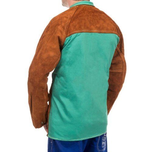  Schweißerjacke ELMAG Schweißerjacke Größe XL, WELDAS 44-7300/P XL STEERSOtuff Spalt-Rindleder, L=86 cm Brust- Ø 124 cm 12408360
