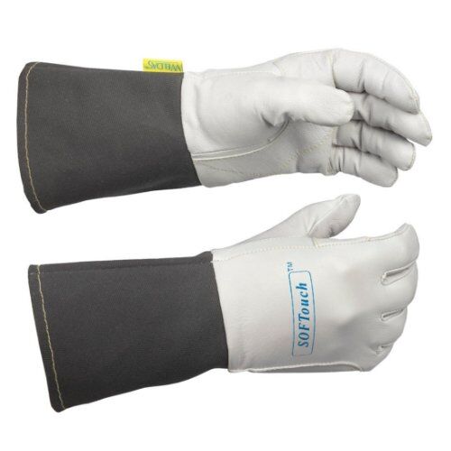  Schweißhandschuhe ELMAG 5-Finger-Schweißerhandschuhe WELDAS 10-1004 XL WIG/TIG, Ziegen-Vollleder m. Stuple, flammenh.BW u. verst. Handfl., Gr. 9,5 12408297