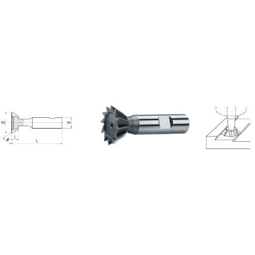  HSS Co5 ELMAG HSS Co5 Winkel-Stirnfräser DIN 1835B Ø 16,0 x 7,0mm, 70° 12415313
