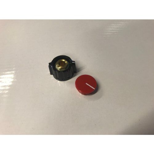  Punktschweißzubehör, Spotter-Zubehör ELMAG Drehknopf Ø 21mm inkl. Abdeckkappe rot z.6mm Poti f. INVERTER S1400/1600 , inkl. Markierung/Positionsanzeige 12409000