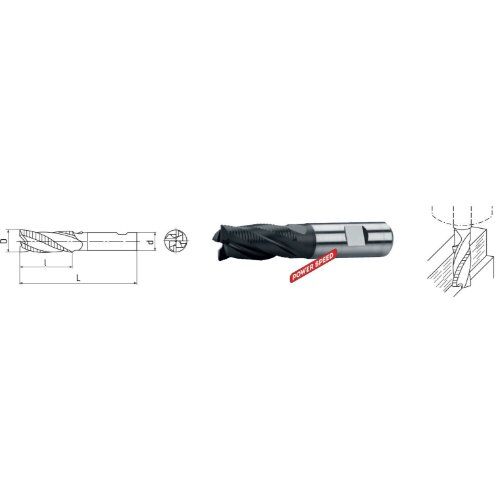  AlTiN HSSE PM - Typ HR P ELMAG HSSE PM-Schaftfräser, HR P, DIN 844 Ø 14,0mm 12415578