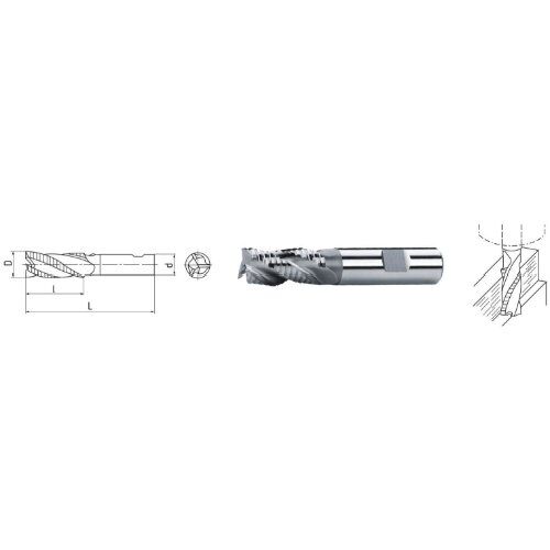  HSS Co8 - Typ NR P ELMAG HSS Co8-Schaftfräser DIN 844 Ø 14,0mm (kurz) 12415612