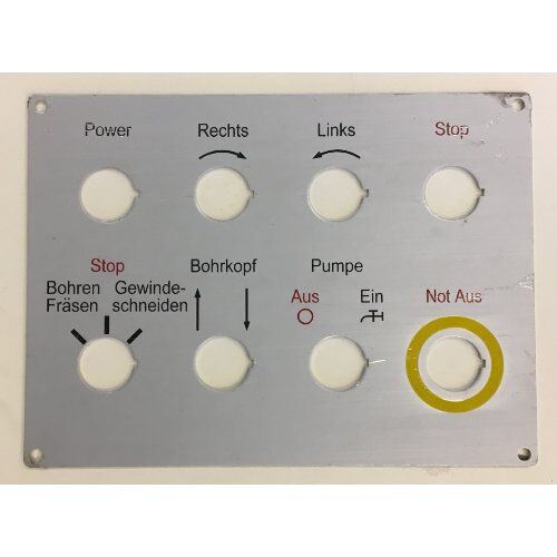  Bohr- und Fräsmaschinen ELMAG Frontschild z.Steuerkasten z.MFB 45 GLH (Power-Recht-Links...) 12417134