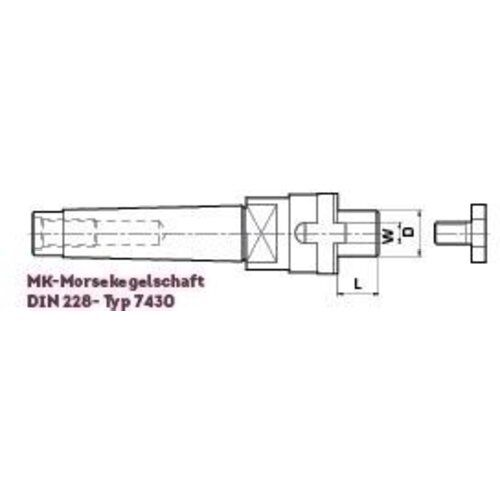  Kombi-Aufsteckfräsdorne ELMAG Kombi-Aufsteckfräsdorn DIN 228 MK 3, Aufn. 16mm (Typ 7430) 12417795