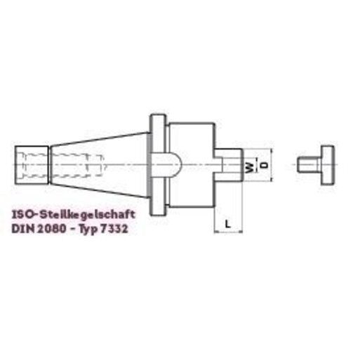  Kombi-Aufsteckfräsdorne ELMAG Kombi-Aufsteckfräsdorn DIN 2080 ISO 40, Aufn. 27mm (Typ 7332) 12417798