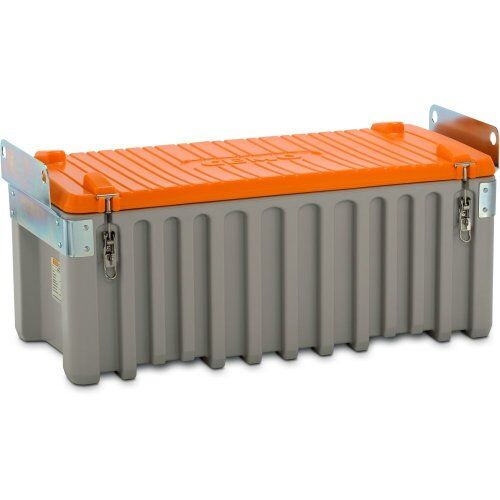  445 - Werkzeugboxen Cemo CEMbox 250 l, kranbar, grau/orange, 124x60x57 cm 12383814