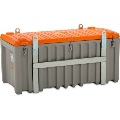  445 - Werkzeugboxen Cemo CEMbox 750 l, kranbar, grau/orange, 170x86x80 cm 12383819