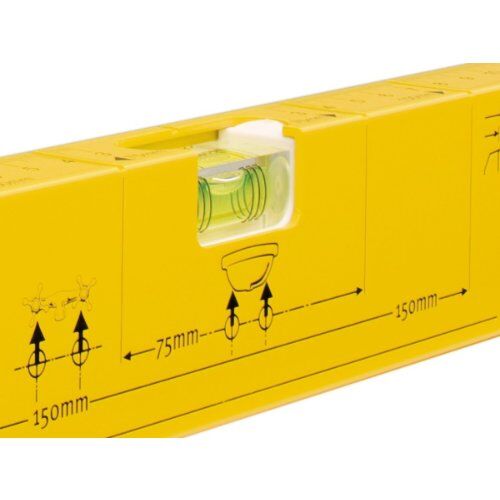  Standard-Wasserwaagen Stabila Wasserwaage Type 80 M Installation, 100 cm, mit Seltenerd-Magnetsystem und Markierungshilfen für Installationsarbeiten 12383261
