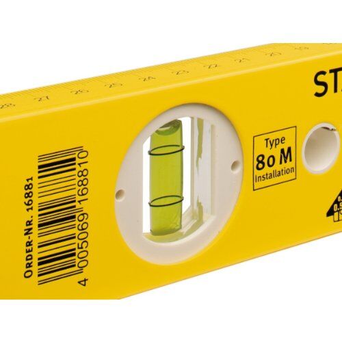  Standard-Wasserwaagen Stabila Wasserwaage Type 80 M Installation, 100 cm, mit Seltenerd-Magnetsystem und Markierungshilfen für Installationsarbeiten 12383261