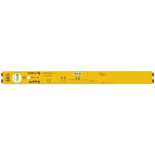  Standard-Wasserwaagen Stabila Wasserwaage Type 80 M Installation, 100 cm, mit Seltenerd-Magnetsystem und Markierungshilfen für Installationsarbeiten 12383261