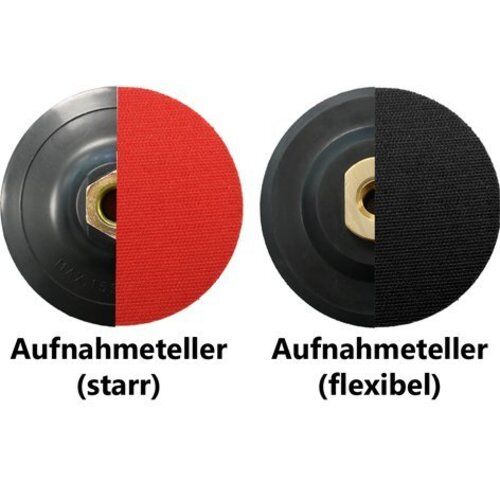  Aufnahmeteller Clever 90AT - Aufnahmeteller für Schleifpads 125 mm, M14 Klett, zum Flächenschleifen, starr 12387370