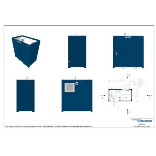  Sanitärboxen Containex 8' DUO-BOX WC/Dusche - weiß 1238809