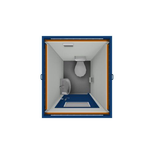  Sanitärboxen Containex 5' WC-BOX inkl. 5l-Untertischspeicher - blau 1238803