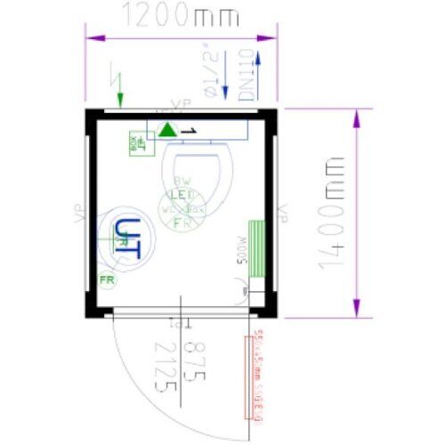  Sanitärboxen Containex 5' WC-BOX inkl. 5l-Untertischspeicher - weiß 1238802