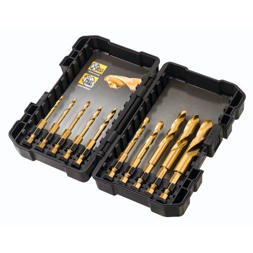  DE Impact Titanium Drill Bits Metallbohrer-Set HSS-Tin 10-tlg. schlagf 12389117