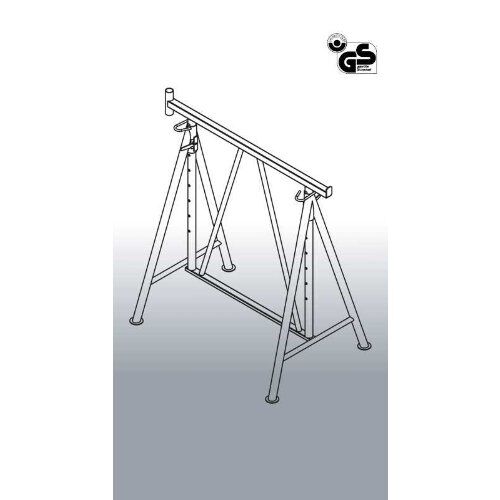  1301 Gerüstbock Gerüstbock 1301.4 Auflage 1500, lackiert 750-1300 mm 12391687